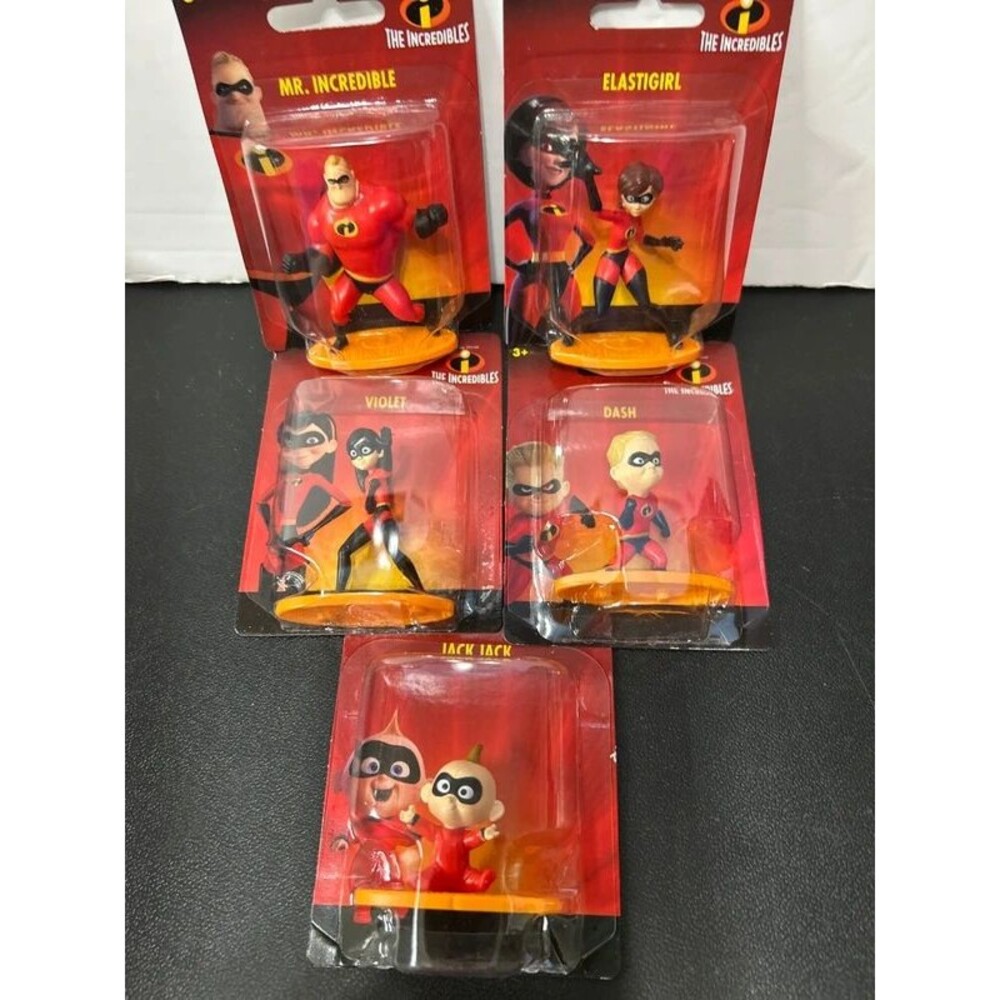 Disney Pixar The Incredibles Collection Mini Figures - Complete Set of 5